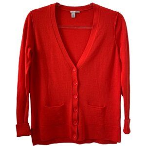 Halogen Lightweight V-Neck Merino Grandpa Sweater